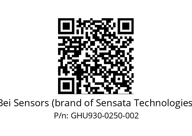  GHU9_30//2G29//00250//G3R020//--DA-- Bei Sensors (brand of Sensata Technologies) GHU930-0250-002