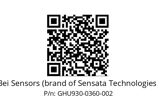  GHU9_30//2G29//00360//G8R//--DA-- Bei Sensors (brand of Sensata Technologies) GHU930-0360-002