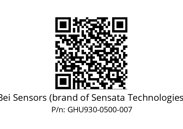  GHU9_30//5G59//00500//G8R//--DA-- Bei Sensors (brand of Sensata Technologies) GHU930-0500-007