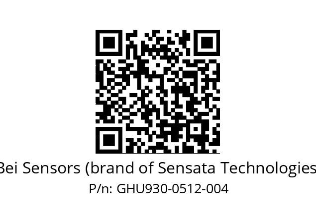  GHU9_30//5G2A//00512//G6R//--DA-- Bei Sensors (brand of Sensata Technologies) GHU930-0512-004