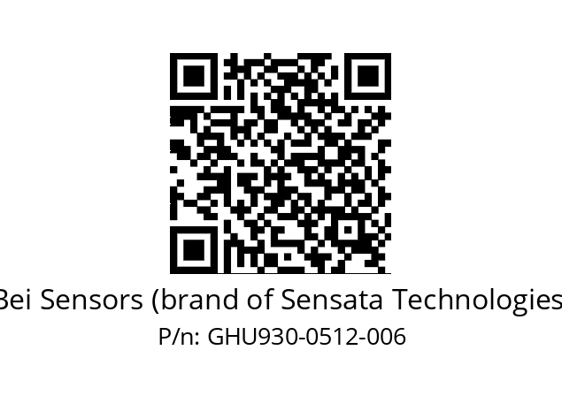  GHU9_30//2G29//00512//GTR// Bei Sensors (brand of Sensata Technologies) GHU930-0512-006