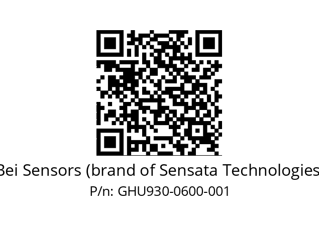  GHU9_30//5G59//00600//G6R// Bei Sensors (brand of Sensata Technologies) GHU930-0600-001