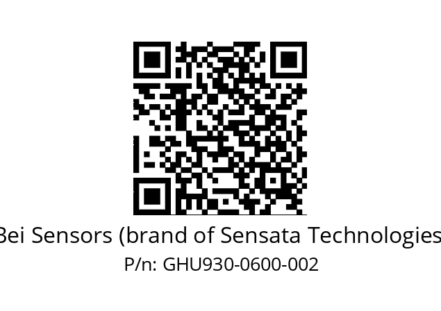  GHU9_30//5GT9//00600//G6R// Bei Sensors (brand of Sensata Technologies) GHU930-0600-002