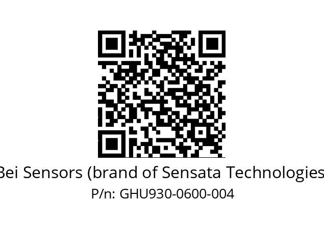  GHU9_30//5G59//00600//G3R020// Bei Sensors (brand of Sensata Technologies) GHU930-0600-004