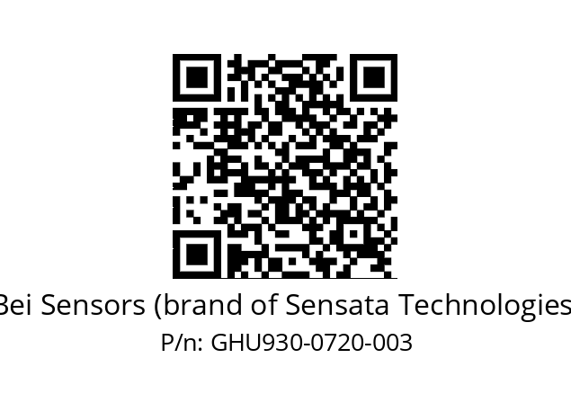  GHU9_30//3G39//00720//G6R// Bei Sensors (brand of Sensata Technologies) GHU930-0720-003