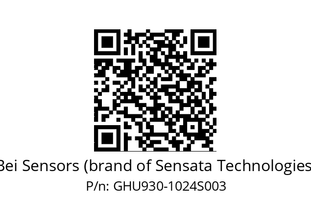  GHU9S30//2G29//01024//G3R020/0E/--DA-- Bei Sensors (brand of Sensata Technologies) GHU930-1024S003