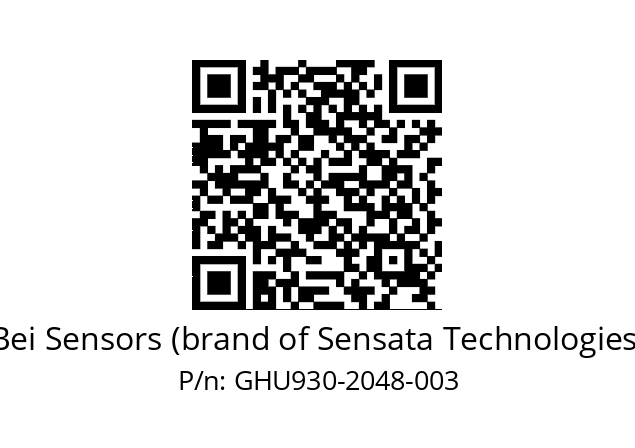  GHU9_30//5GT9//02048//G3R020// Bei Sensors (brand of Sensata Technologies) GHU930-2048-003