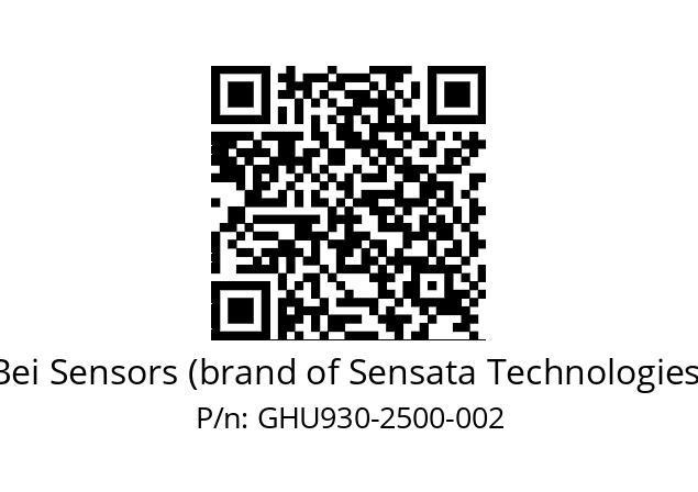  GHU9_30//2G29//02500//G8R//--DA-- Bei Sensors (brand of Sensata Technologies) GHU930-2500-002