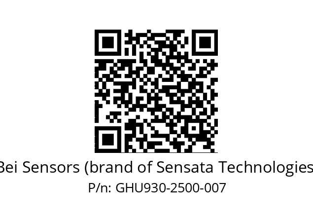  GHU9_30//5G59//02500//G6R//--DA-- Bei Sensors (brand of Sensata Technologies) GHU930-2500-007