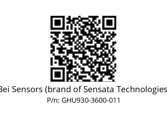  GHU9_30//5G59//03600//G6R//--DA-- Bei Sensors (brand of Sensata Technologies) GHU930-3600-011