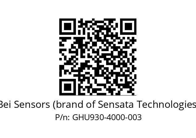  GHU9_30//5GT9//04000//G3R020//--DA-- Bei Sensors (brand of Sensata Technologies) GHU930-4000-003