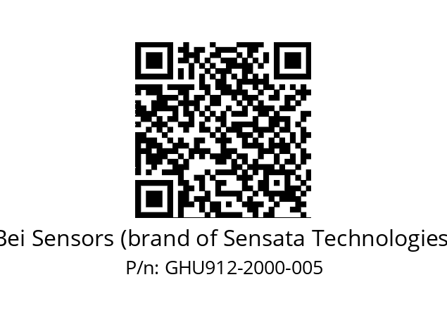  GHU9_12//2G29//02000//GTR//U1D4-- Bei Sensors (brand of Sensata Technologies) GHU912-2000-005