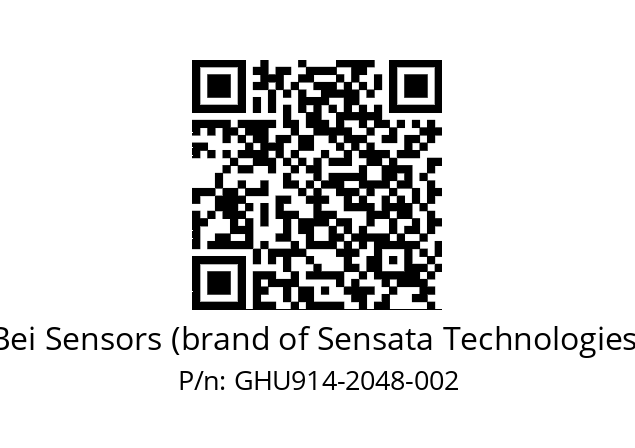  GHU9_14//5G59//02048//G3R020//U0DA-- Bei Sensors (brand of Sensata Technologies) GHU914-2048-002