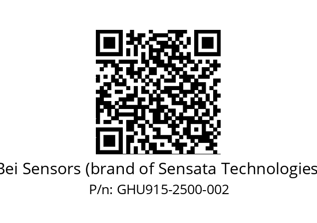  GHU9_15//2G29//02500//G6R//U0D4-- Bei Sensors (brand of Sensata Technologies) GHU915-2500-002