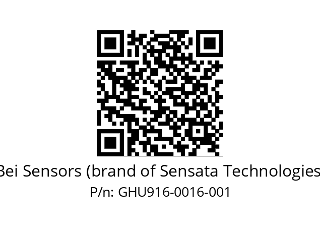  GHU9_16//5G59//00016//G6R//U0DA-- Bei Sensors (brand of Sensata Technologies) GHU916-0016-001