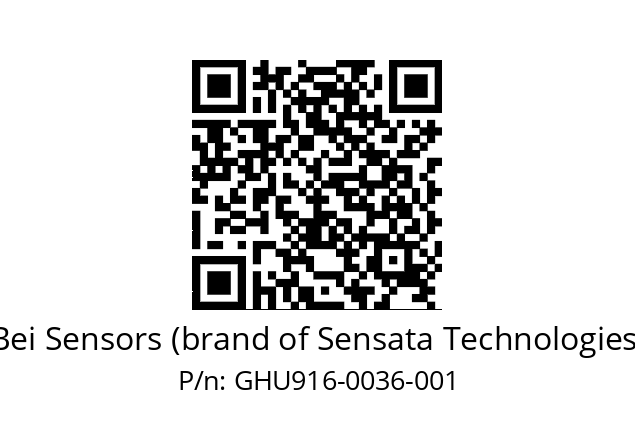  GHU9_16//5G59//00036//G6R//U0DA-- Bei Sensors (brand of Sensata Technologies) GHU916-0036-001