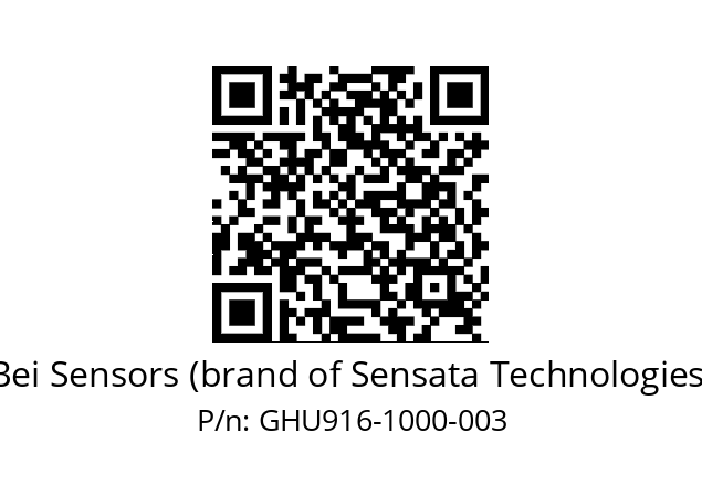  GHU9_16//5GT9//01000//G6R//U0---- Bei Sensors (brand of Sensata Technologies) GHU916-1000-003