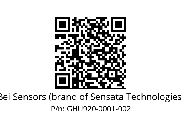  GHU9_20//5G5N//00001//G3R020//U0---- Bei Sensors (brand of Sensata Technologies) GHU920-0001-002