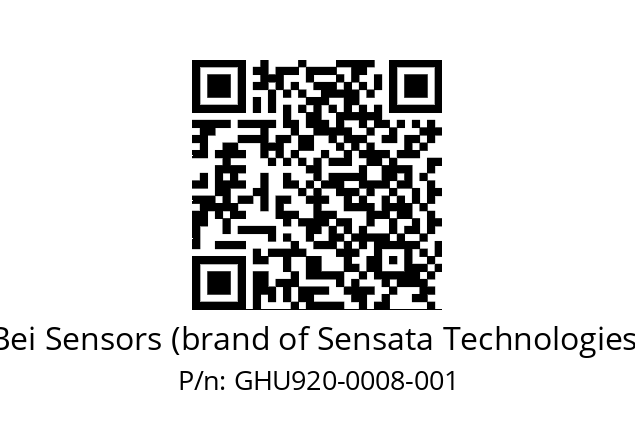  GHU9_20//5G59//00008//G6R//U0DA-- Bei Sensors (brand of Sensata Technologies) GHU920-0008-001