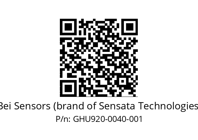  GHU9_20//5GT9//00040//G6R//U0P1-- Bei Sensors (brand of Sensata Technologies) GHU920-0040-001