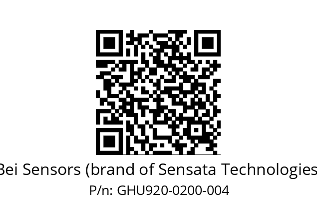  GHU9_20//5G59//00200//G6R//U0---- Bei Sensors (brand of Sensata Technologies) GHU920-0200-004