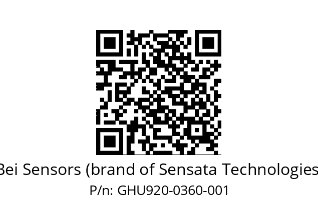  GHU9_20//5G59//00360//G3R020//U0---- Bei Sensors (brand of Sensata Technologies) GHU920-0360-001