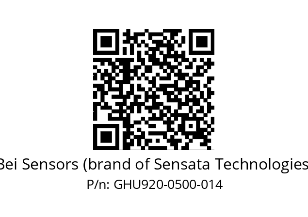  GHU9_20//3G39//00500//GPR030//U0D4-- Bei Sensors (brand of Sensata Technologies) GHU920-0500-014