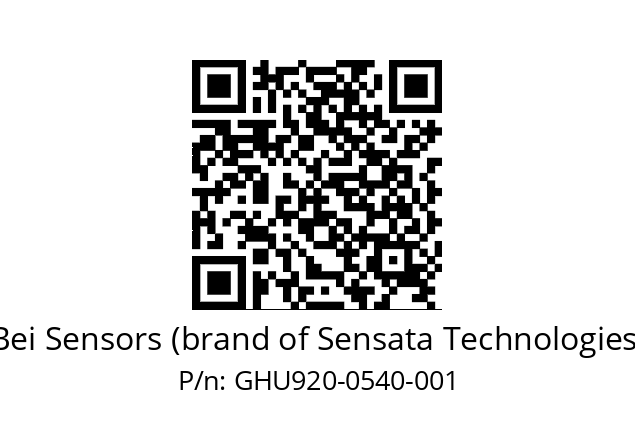  GHU9_20//3G39//00540//G6R//U0---- Bei Sensors (brand of Sensata Technologies) GHU920-0540-001