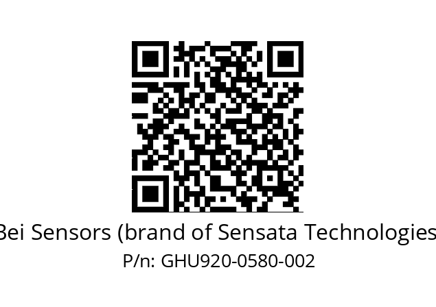  GHU9_20//5G59//00580//G3R020//U0D4-- Bei Sensors (brand of Sensata Technologies) GHU920-0580-002