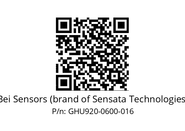  GHU9_20//5GT9//00600//G6R//U0---- Bei Sensors (brand of Sensata Technologies) GHU920-0600-016