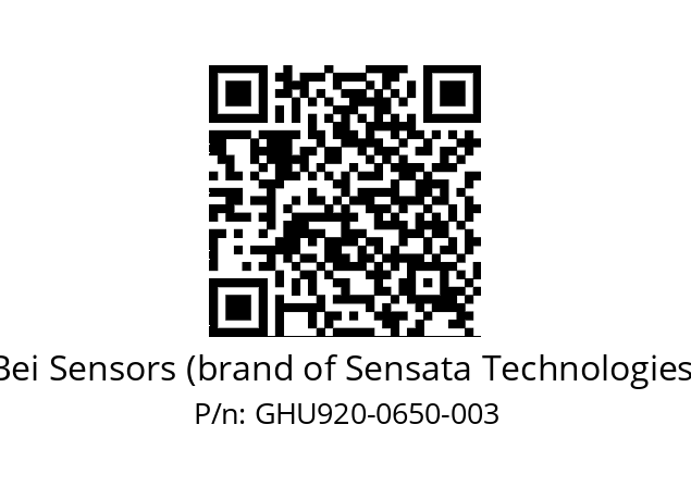  GHU9_20//3G39//00650//G6R//U0---- Bei Sensors (brand of Sensata Technologies) GHU920-0650-003