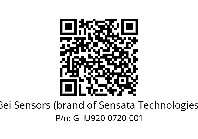  GHU9_20//3G39//00720//G6R//U0D4-- Bei Sensors (brand of Sensata Technologies) GHU920-0720-001