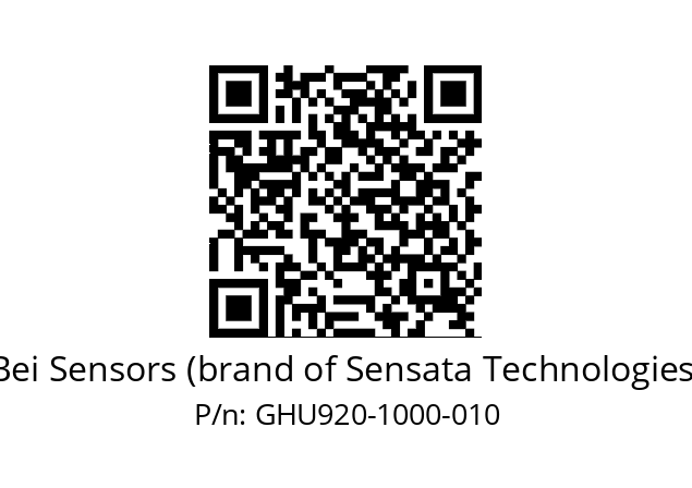  GHU9_20//5G29//01000//G3R050//U0D4-- Bei Sensors (brand of Sensata Technologies) GHU920-1000-010