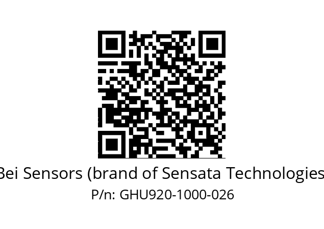  GHU9_20//5G59//01000//G3R030//U0---- Bei Sensors (brand of Sensata Technologies) GHU920-1000-026