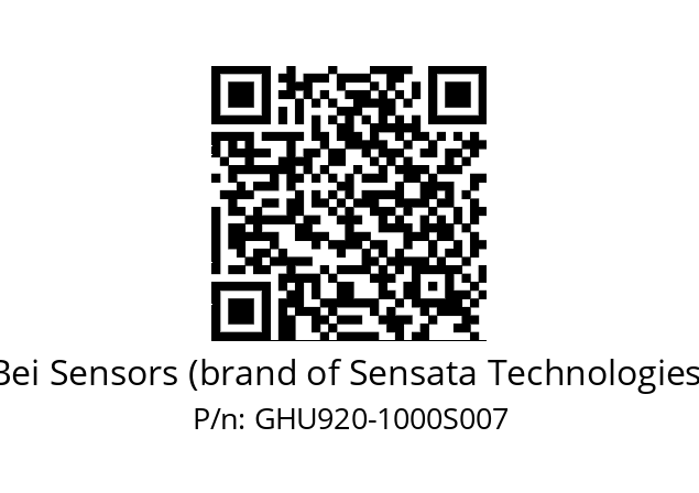  GHU9S20/OS/5G29//01000//G6R//--D4-- Bei Sensors (brand of Sensata Technologies) GHU920-1000S007