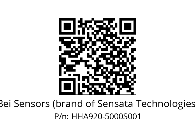  HHA9S20/E4/2G29//05000//GMR// Bei Sensors (brand of Sensata Technologies) HHA920-5000S001