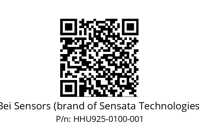  HHU9_25//PG59//00100//GMR//U3---- Bei Sensors (brand of Sensata Technologies) HHU925-0100-001