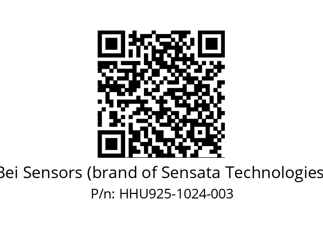  HHU9_25//PG59//01024//G3R150//U3---- Bei Sensors (brand of Sensata Technologies) HHU925-1024-003