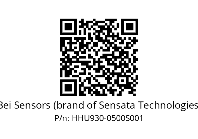  HHU9S30/E4/2G2V/US/00500//GMR// Bei Sensors (brand of Sensata Technologies) HHU930-0500S001