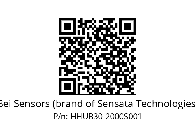  HHUBS30/E4/2G29//02000//GXR//--B2-- Bei Sensors (brand of Sensata Technologies) HHUB30-2000S001