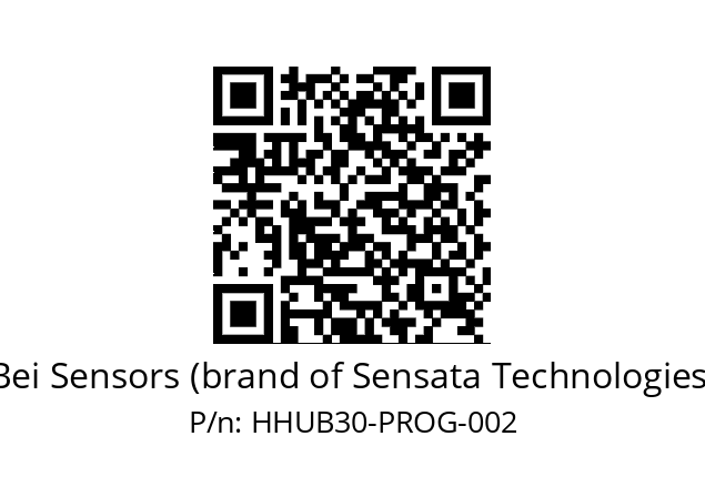  HHUB_30//PP5X//XPROG//GXR//--B2-- Bei Sensors (brand of Sensata Technologies) HHUB30-PROG-002