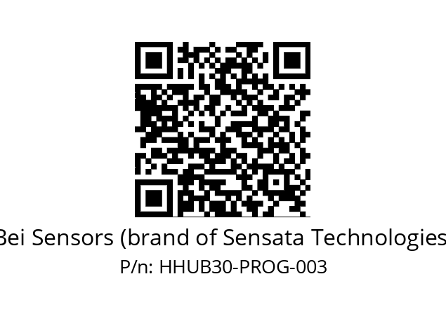  HHUB_30//PP5X//XPROG//GXR//--B6-- Bei Sensors (brand of Sensata Technologies) HHUB30-PROG-003