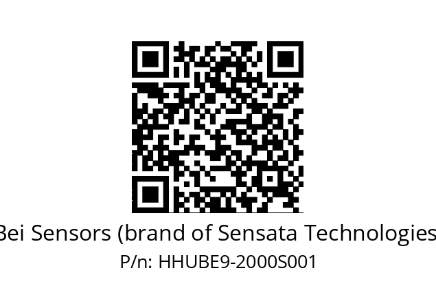  HHUBSE9/E4/2G29//02000//GXR//U3B2-- Bei Sensors (brand of Sensata Technologies) HHUBE9-2000S001