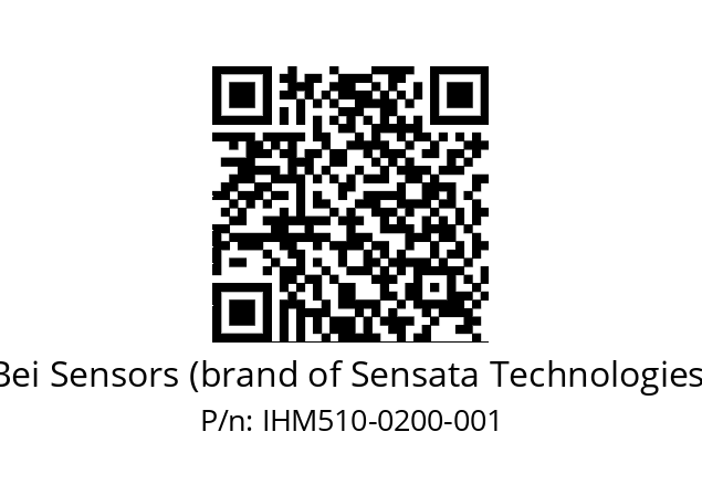  IHM5_10//2G29//00200//GPR080// Bei Sensors (brand of Sensata Technologies) IHM510-0200-001