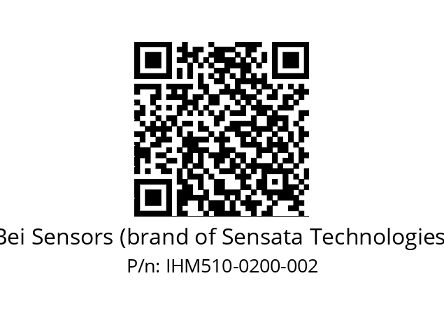  IHM5_10//2G29//00200//G6R// Bei Sensors (brand of Sensata Technologies) IHM510-0200-002