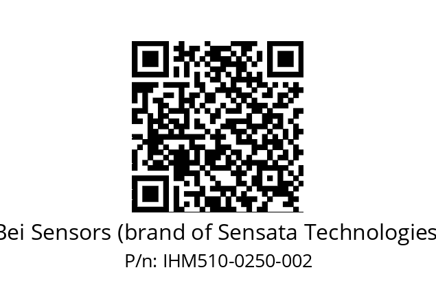  IHM5_10//2P29//00250//G3R020// Bei Sensors (brand of Sensata Technologies) IHM510-0250-002