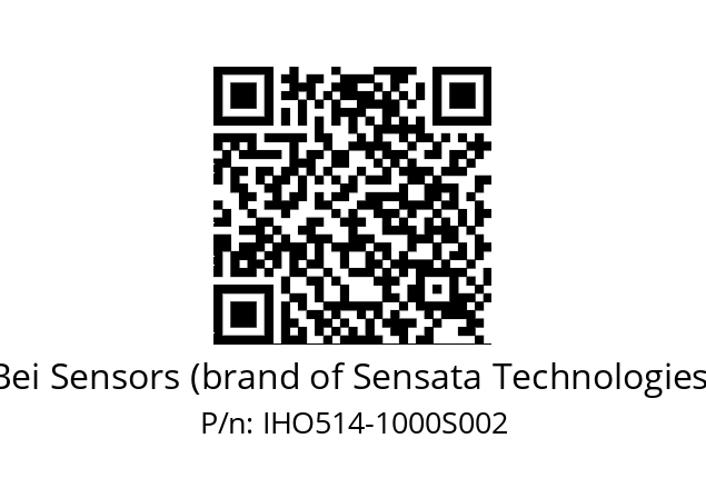  IHO5S14/E0/2G29//01000//G3R250//--DD-- Bei Sensors (brand of Sensata Technologies) IHO514-1000S002