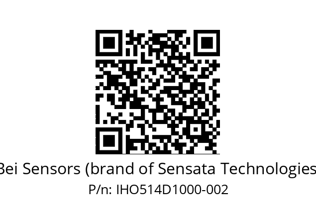  IHO5_14//2G29//10000//G8R// Bei Sensors (brand of Sensata Technologies) IHO514D1000-002