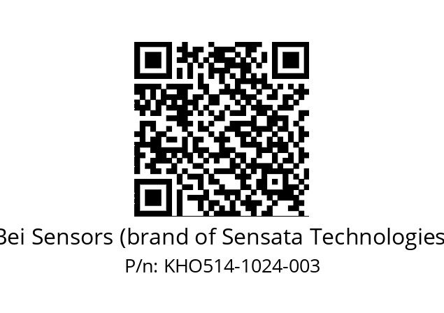  KHO5_14//2G2P//01024K5//GNR020//--DD-- Bei Sensors (brand of Sensata Technologies) KHO514-1024-003