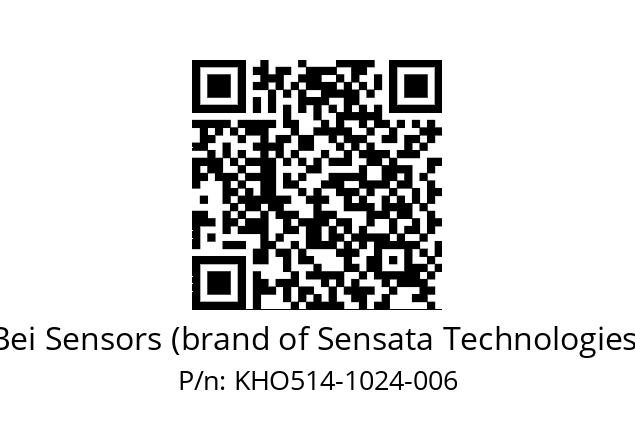  KHO5_14//2G2P//01024K4//GNR020//--DD-- Bei Sensors (brand of Sensata Technologies) KHO514-1024-006